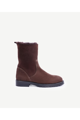 Yargıcı İçi Kürklü Deri Uzun Bot 25kkay4020x 003 Kahverengi