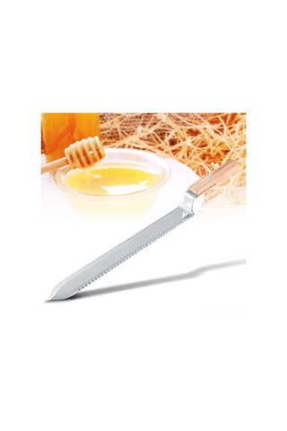 Jeemson Arı Balı Kazıma Bıçağı - Z Şekilli Testere Dişli, Ince Ve Keskin, Paslanmaz Çelik Bıçak, Ahşap Saplı Arıcılık Aracı