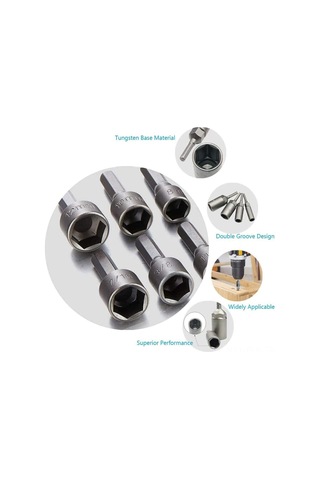 Xindoker 14 Parça 1/4" Hexagonal Saplı, Manyetik Olmayan, 5-13mm Çaplı Pnömatik Ve Elektrikli Tornavida Uyumlu Cr-v Çelik Somun套筒 Seti