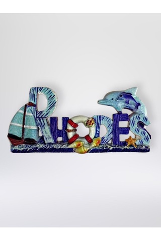 Rhodes Rodos Temalı Polyester Kabartmalı Magnet 9,5 Cm X 4,5 Cm Dekoratif Hediyelik Buzdolabı Süsü Kod:1211