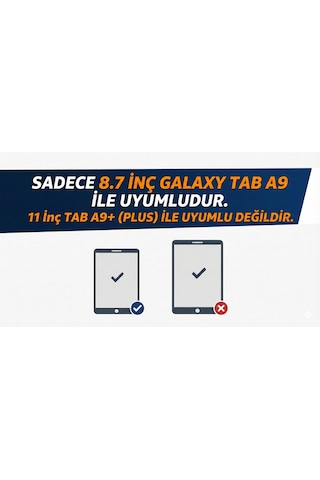 Samsung Galaxy Tab A9 Kılıf Stand Olabilen Çocuklar İçin Sevimli Tablet Kılıfı Arka Kapak