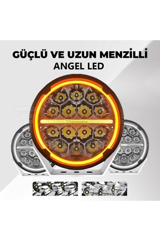 Ranger 6.5'' Angellı 60w 14 Led Turuncu Beyaz Drl Mercek Far