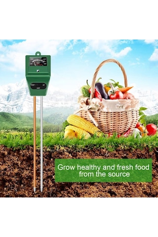 Unichrome Toprak PH Ölçer Nem - Işık - Metre - Toprak Ölçüm Cihazı