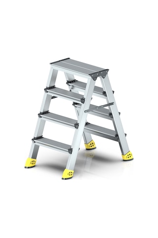 Narvon 4+4 Basamaklı Lüx Çift Çıkışlı Alüminyum Merdiven