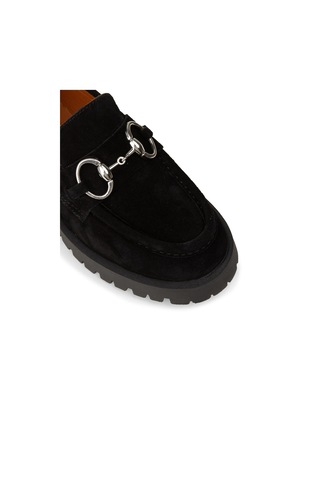 Deery Kadın Hakiki Süet Siyah Tokalı Loafer - 02037zsyhc01