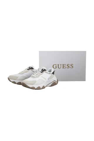 Guess Mıcola-haki Çizgili Kadın Sneaker-fl7mıcfal12-2 Beyaz-haki