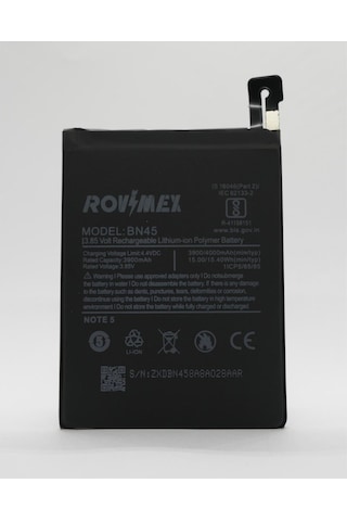 Rovimex Xiaomi Redmi Note 5 BN45 Batarya Pil Rovimex Xiaomi Redmi Note 5 BN45 Batarya Pil