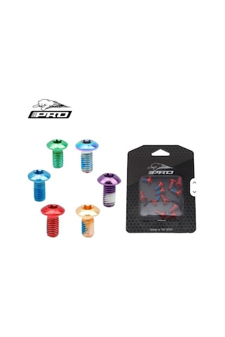 Pro Bisiklet Scooter Fren Disk Vidası Rotor Civatası 6 Vida Mtb Rotor Vidası 12li Paket Gold Sarı