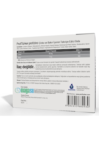 Proftürker Profzinc 30 Kapsül
