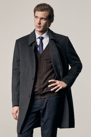 Koyu Antrasit 110 Cm Kaşe Düz Sırt Kapitoneli Astar Comfort Fit Classic Palto 1005255154 Koyu Antrasit