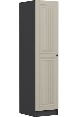 Minar Kale 1 Kapaklı Dolap İlkbahar Mebran 210cm - Antrasit/kumtaşı - Askılıklı Çok Renkli