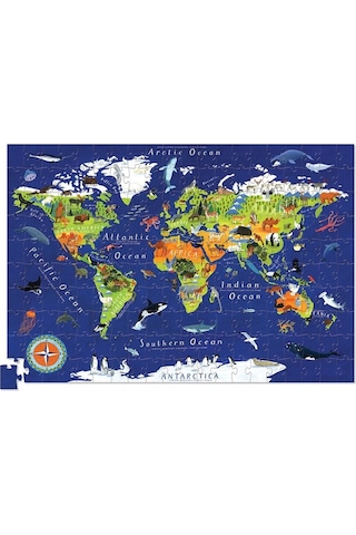 Crocodile Creek Poster Puzzle 200 Parça Dünya