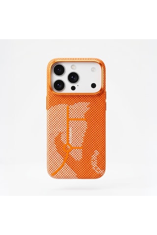 Apple Uyumlu iPhone 17 Pro Max Steed Woven Magsafe Aramid Fiber Premium Kılıf Turuncu
