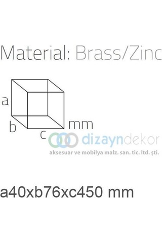 Line Uzun Yuvarlak Havluluk Gold Kaplama 45 Cm