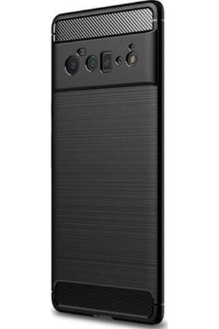 Microcase Google Pixel 6 Pro Brushed Silikon Kilif - Siyah 537459888