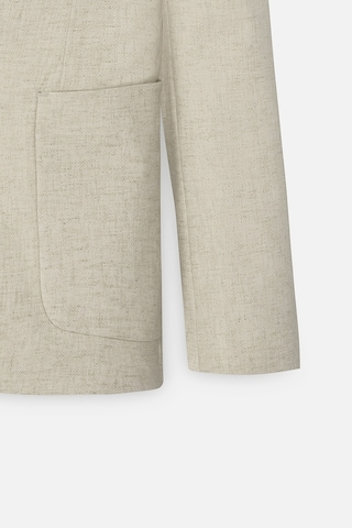 Ac&co Erkek Bej Slim Fit Dar Kesim Kırlangıç Yaka Casual Blazer Ceket