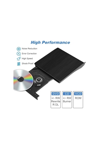 Sones Bt638 Dizüstü Bilgisayar Masaüstü Harici Usb 3.0 Taşınabilir Cd Çalar Cd-rw Optik Sürücü Yazıcı