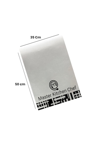 Valerine Life Master Kitchen Chef Siyah Mutfak Kurulama Fırın Beyaz El Havlusu %100 Pamuklu 35x50cm Beyaz