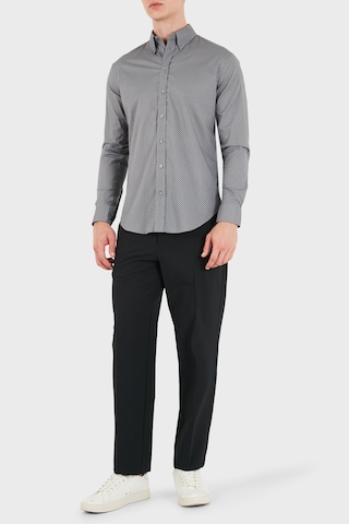 Emporio Armani Pamuklu Regular Fit Uzun Kollu Gömlek Erkek Gömlek Em007200 Te23251 F8034 Koyu Gri