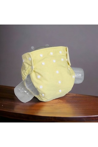Baby Ybb Yıkanabilir Bebek Bezi Cepli Sarı Renk Çıt Çıtlı 8kg-18kg Standart