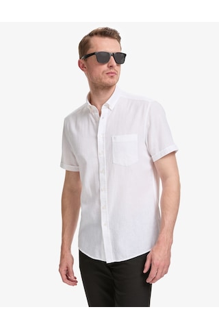 Pierre Cardin Erkek Beyaz Gömlek Kısa Kollu 50325340-vr013