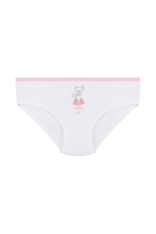 Koza İç Giyim Kız Çocuk 3'lü Penguen Desenli Slip 1050 Pudra