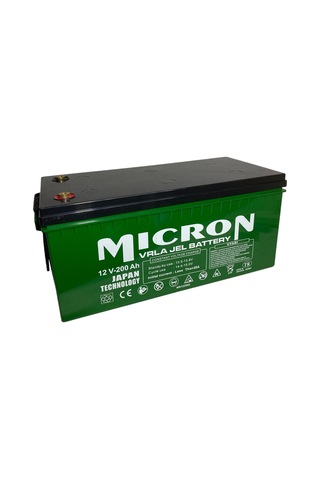 Micron 12v 200 Ah Japon Teknoloji Vrla Jel Akü Akü Batarya, Pil