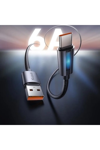 Mcdodo Ca-5180 Usb Typec Led Işıklı Şarj Data Kablo 1.2m