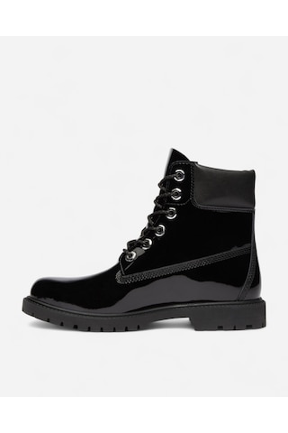 Timberland Timberland Premium 6 Inch Lace Up Waterp Kadın Black Patent Leather Bot Tb0a43f8el61 Siyah