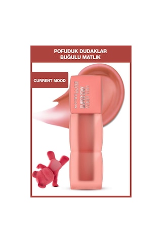 Maybelline Super Stay Teddy Tint Uzun Süre Kalıcı Likit Mat Tint 10 Current Mood 0