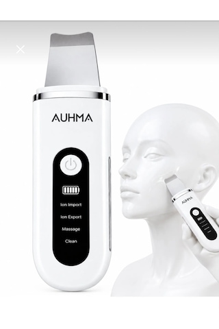 Auhma Ahb-13 Ultrasonik Cilt Temizleme Cihazı 4 Modlu İyon Teknolojili Siyah Nokta & Gözenek Temizleyici Yüz Masaj Aleti