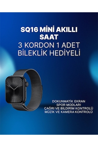Zenvia ZNV2026 Mini Series 10 Akıllı Saat 3 Kordon + Bileklik (Distribütör Garantili)