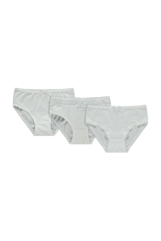 Artı Çorap Classic 3'lü Kız Slip Set - Beyaz