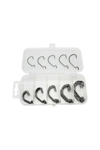 Kangvka 50 Adet Kriket İğne Seti - 2 , 1 , 1/0 , 2/0 , 3/0 Boyutları + Plastik Kutusu