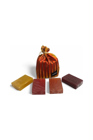Osmanlı Sultanı 4'lü Sabun Seti - Mango, Çilek, Mandalina, Böğürtlen- Padişah Kesesiyle