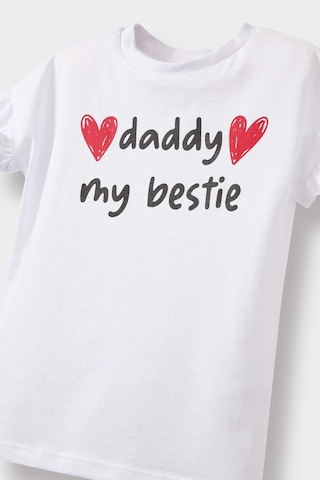 Defacto Kız Bebek Bisiklet Yaka Baskılı Kısa Kollu Tişört E0697a525smwt34 Beyaz