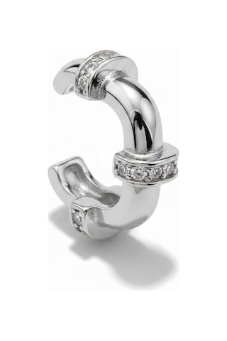 Earcuff Sıkıştırmalı Pirinç Kıkırdak Küpe Kare Zirkon Taşlı Gümüş Renk Diğer