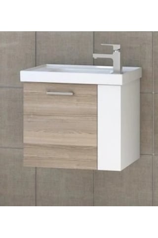 Turkuaz Cerastyle Frame Mini Lavabo 50X28 Cm. Step Banyo Dolabı Çok Renkli