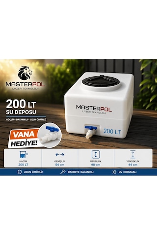 200 Lt Kare Su Deposu Tankı Bidonu Karavan Temizsu Kirlisu