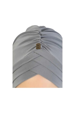 Üç Bantlı Hazır Tesettür Dış Bone Hijap Gri Rahat Şık Bone Çok Renkli