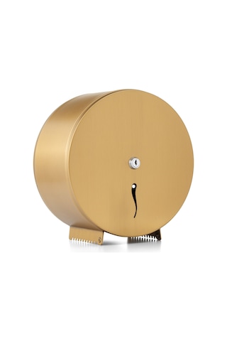 ARGESAN-Paslanmaz Çelik Jumbo Tuvalet Kağıtlığı MINI Q22 cm-ALTIN