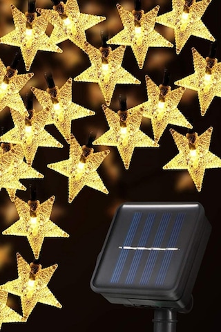Su Geçirmez Solar Güneş Enerjili 8 Fonksiyonlu Günışığı 7 Metre 30 Yıldızlı Led Aydınlatma