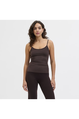 Jack & Jones Kadin U Yaka Kolsuz Üst - Sania - 12292819 Seal Brown