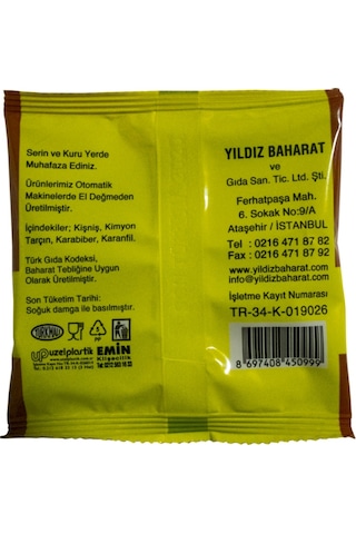 Yıldız 5 Türlü Baharat 10 x 10 G