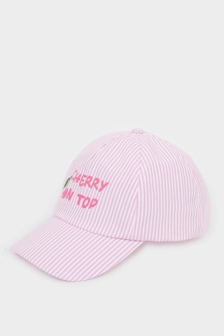 Defacto Çizgili Cap Şapka Kız Çocuk D8426a826smpn1 Pembe-pn1
