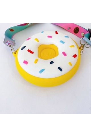 Relaxed Çörek Çocuk Çantası Sevimli Çocuk Sikke Çanta Vahşi Erkek Ve Kız Messenger Çanta Silikon Çocuk Çantası-sarı Sarı