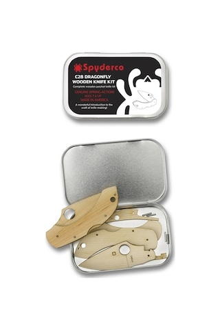 Spyderco Wooden Kit C28 Dragonfly Ahşap Kit Kamp Çakı Kahverengi