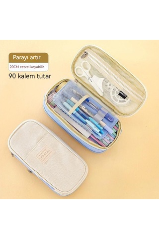 Şirin Ve Geniş Kapasiteli Okul Kalem Kutusu, Maskot Desenli Çocuklar İçin Kalemlik Pembe