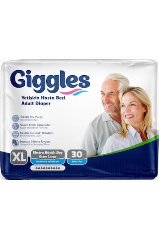 Giggles Hasta Bezi Yetişkin Bel Bantlı Tekstil Yüzey Xl 240adet XL