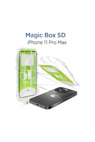Apple iPhone Uyumlu  11 Pro Max Epro 5d Şeffaf Ekran Koruyucu Cam Full Kaplama